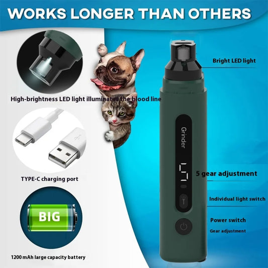 Electric Rechargeable Pet Nail Grinder