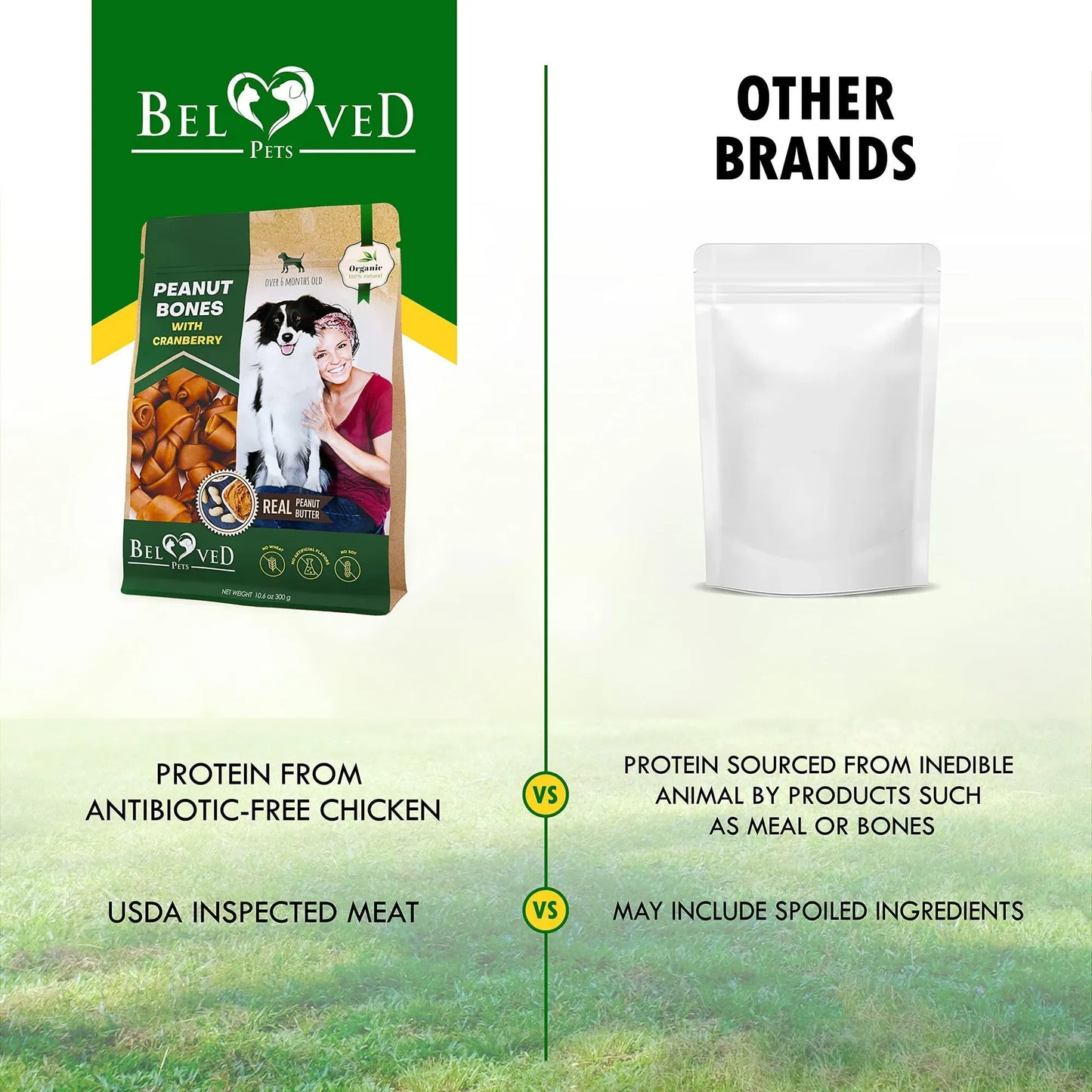 Peanut Butter Cranberry Dog Chews