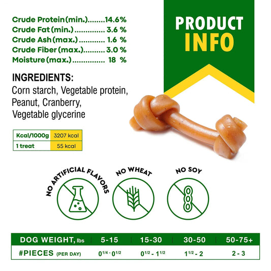 Peanut Butter Cranberry Dog Chews